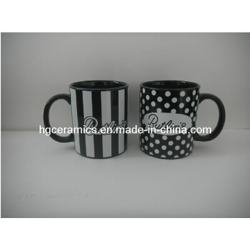 11oz Decal Printed Black Mug, Promotional Mug